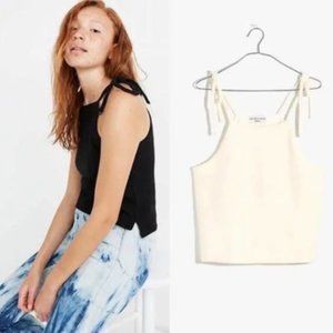 NWT Madewell Texture & Thread Tie Shoulder Tank Top